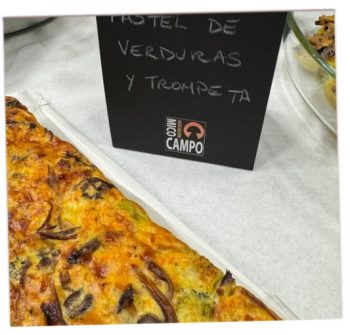pastel de verduras y trompetillas